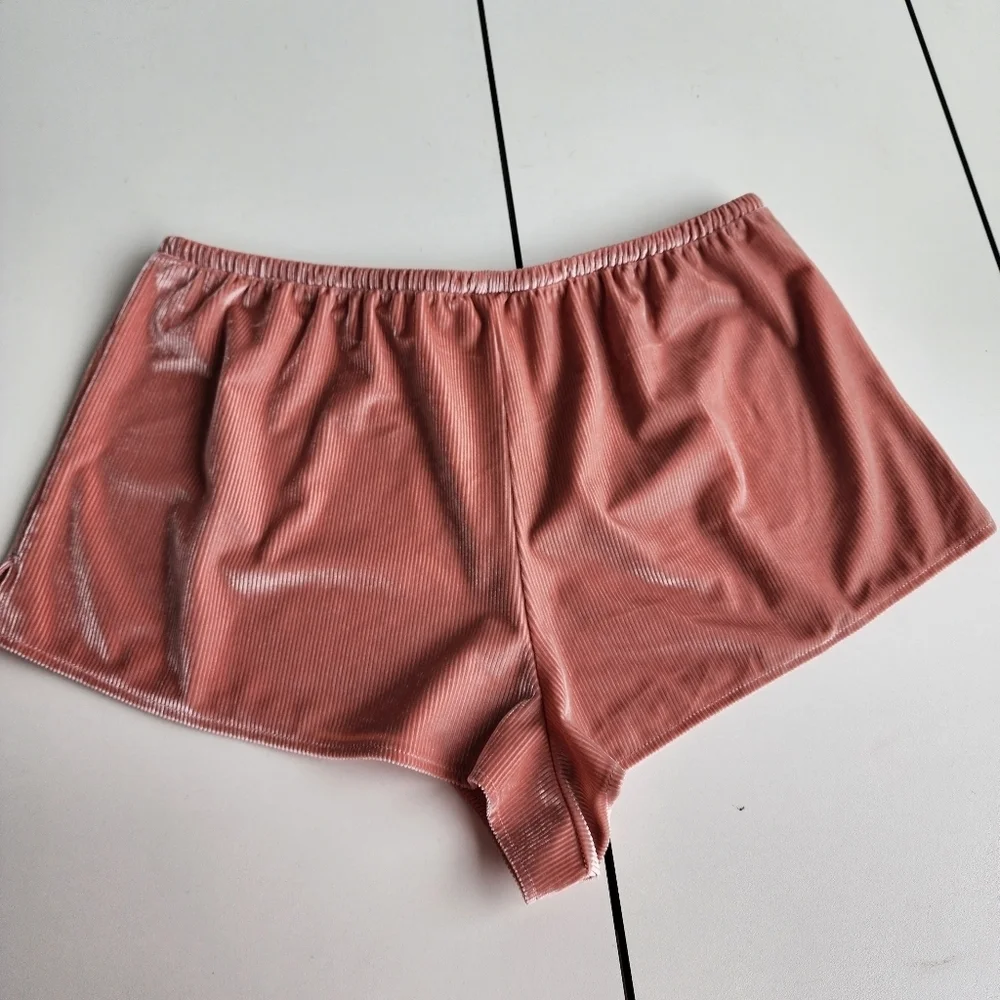 Victoria's Secret Pink Ribbed Velvet Sleep Shorts 1